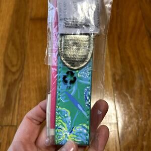 Lilly Pulitzer Tassel Key Fob Botanical Green In A Flutter NWT NEW Blue Green